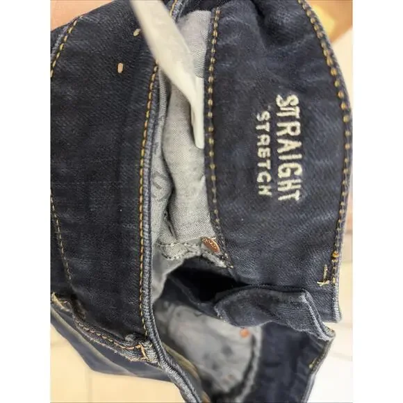 American Eagle Outfitters Women's Jeans Size 4 Straight Stretch Blue - Picture 5 of 7